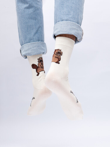 Носки ЗАПОРОЖЕЦ Бобры Светло-Бежевый фото 22