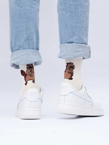 Носки ЗАПОРОЖЕЦ Бобры Светло-Бежевый фото 23