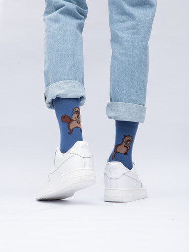 Носки ЗАПОРОЖЕЦ Бобры Светлый Джинс фото 28