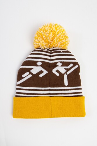 Шапка ЗАПОРОЖЕЦ Sport Pumpon/Спорт Помпон Yellow/Brown фото 8
