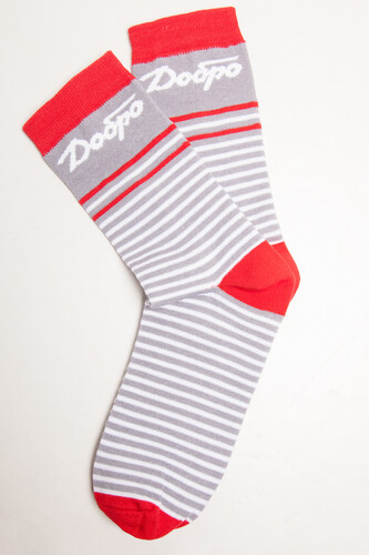 Носки ЗАПОРОЖЕЦ Добро Красный/Серый фото 4