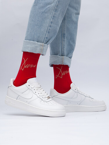 Носки ЗАПОРОЖЕЦ Дичь Каллиграфия Красный фото 15