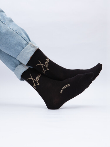 Носки ЗАПОРОЖЕЦ Дичь Каллиграфия Черный фото 15