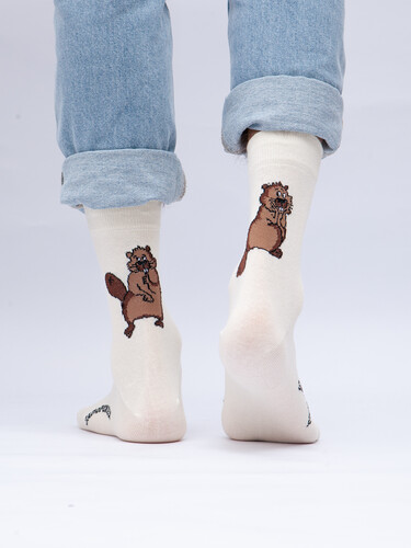 Носки ЗАПОРОЖЕЦ Бобры Светло-Бежевый фото 25