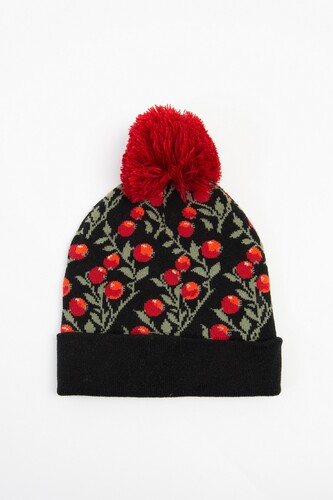 Шапка ЗАПОРОЖЕЦ Klukva Pumpon/Клюква Помпон Black фото 8