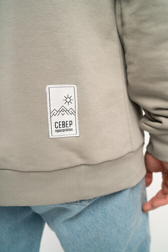 Худи СЕВЕР Лого Светло-Серый фото 11