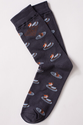 Носки ЗАПОРОЖЕЦ Утки Темно-Серый фото 5