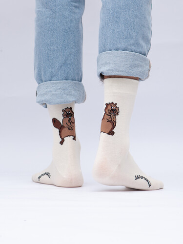 Носки ЗАПОРОЖЕЦ Бобры Светло-Бежевый фото 18