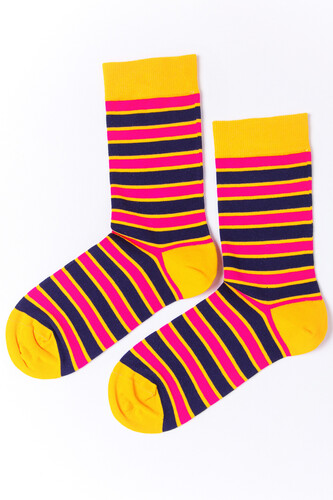 Носки BURNING HEELS Полосатый Розовый фото 6