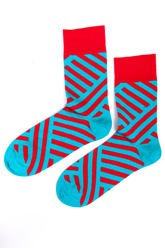 Носки BURNING HEELS Диагональ Бирюзовый фото 7