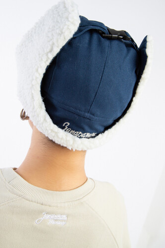 Шапка ЗАПОРОЖЕЦ Ushanka Beanie Navy фото 17