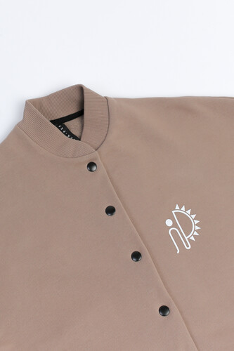 Толстовка без капюшона SEA-PEA СLOTHING женская Серо-Бежевый фото 10