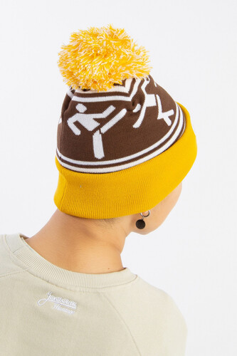 Шапка ЗАПОРОЖЕЦ Sport Pumpon/Спорт Помпон Yellow/Brown фото 9