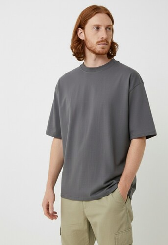 Футболка ЗАПОРОЖЕЦ Blank oversize Cool Grey фото 3