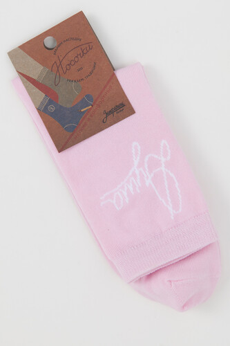 Носки ЗАПОРОЖЕЦ Душа Каллиграфия Светло-Розовый фото 5