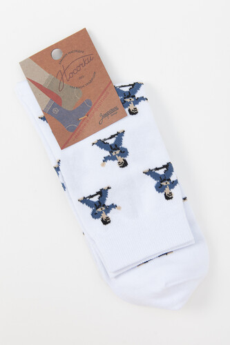 Носки ЗАПОРОЖЕЦ Каратисты Белый/Синий фото 7