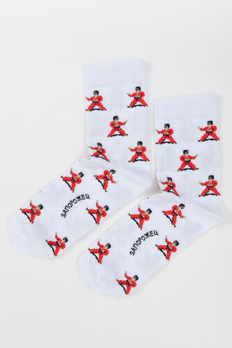 Носки ЗАПОРОЖЕЦ Каратисты Белый/Красный фото 9