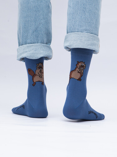 Носки ЗАПОРОЖЕЦ Бобры Светлый Джинс фото 19