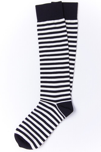 Гольфы BURNING HEELS Тельняшка Черный фото 4