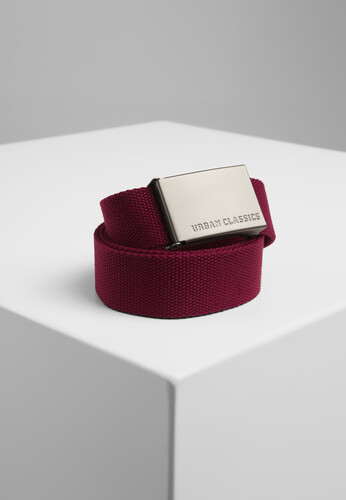 Ремень URBAN CLASSICS Canvas Belts Burgundy фото 2