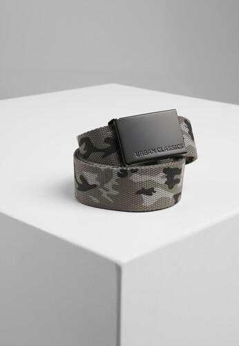 Ремень URBAN CLASSICS Canvas Belts Grey Camo/Black фото 2