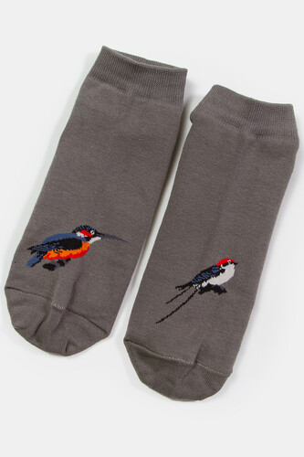 Носки ЗАПОРОЖЕЦ 2 Птички короткие Светлый Хаки фото 11