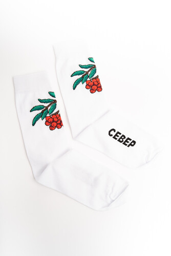 Носки СЕВЕР Рябина Белый фото 5