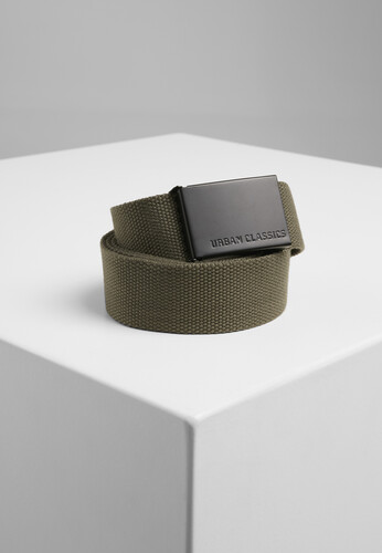 Ремень URBAN CLASSICS Canvas Belts Olive/Black фото 2