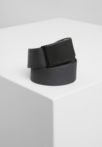Ремень URBAN CLASSICS Canvas Belts Charcoal/Black фото 2