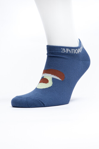 Носки ЗАПОРОЖЕЦ Большие Грибы короткие Джинс фото 11