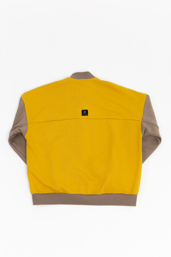 Толстовка без капюшона SEA-PEA СLOTHING женская Горчичный/Серо-Бежевый фото 7