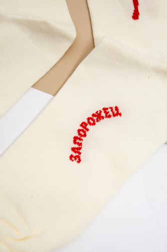 Носки ЗАПОРОЖЕЦ Красная Роза Молочный фото 8