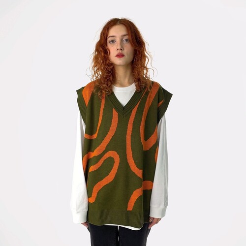 Жилет КРЕПОСТЬ Lines Хаки/Оранжевый фото 6