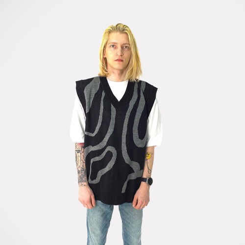 Жилет КРЕПОСТЬ Lines Чёрный/Серый фото 4