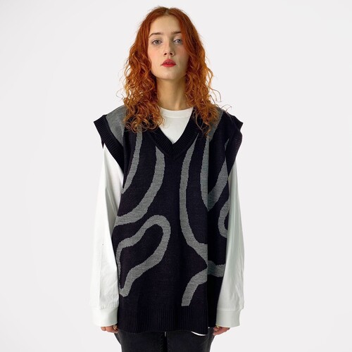 Жилет КРЕПОСТЬ Lines Чёрный/Серый фото 3