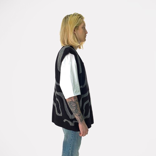 Жилет КРЕПОСТЬ Lines Чёрный/Серый фото 5