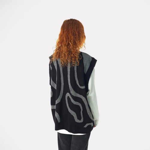 Жилет КРЕПОСТЬ Lines Чёрный/Серый фото 4