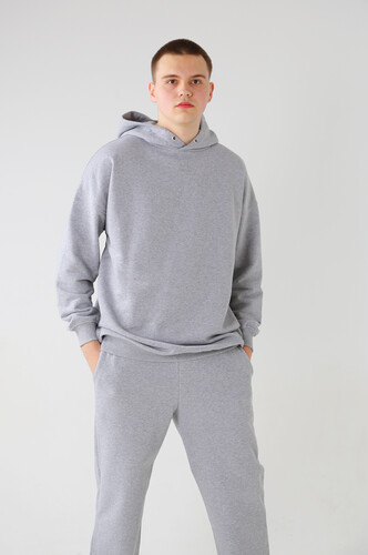 Худи NICE TWICE Серый Меланж фото 16