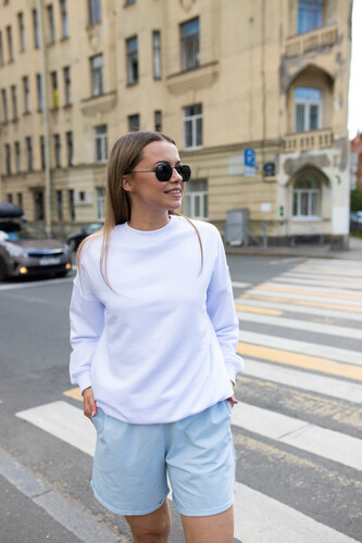 Свитшот базовый NICE TWICE Белый фото 13