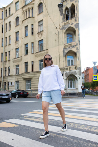 Свитшот базовый NICE TWICE Белый фото 14