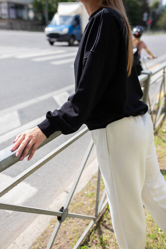 Свитшот базовый NICE TWICE Черный фото 10