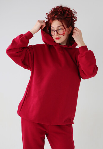 Худи NICE TWICE Бордовый фото 13