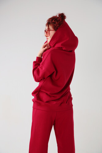 Худи NICE TWICE Бордовый фото 14