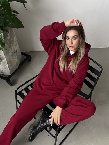 Худи NICE TWICE Бордовый фото 22