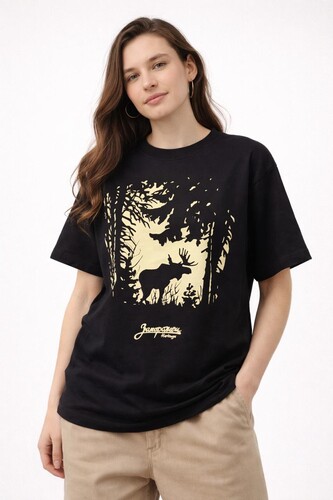 Футболка ЗАПОРОЖЕЦ Лес Deep Black фото 4