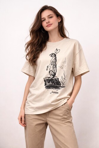 Футболка ЗАПОРОЖЕЦ Заяц Dark Nude фото 4