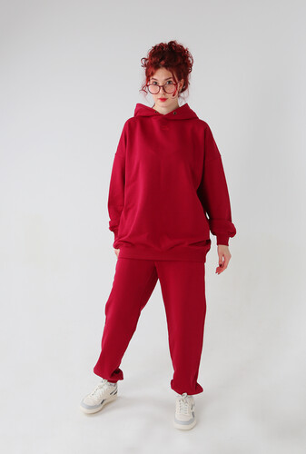 Худи NICE TWICE Бордовый фото 17