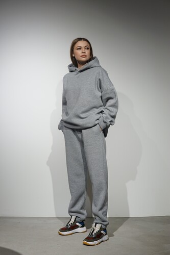 Худи NICE TWICE Серый фото 10