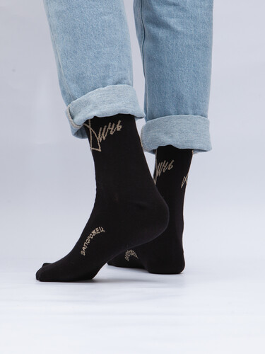 Носки ЗАПОРОЖЕЦ Дичь Каллиграфия Черный фото 21