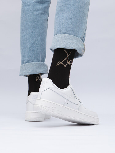 Носки ЗАПОРОЖЕЦ Дичь Каллиграфия Черный фото 22